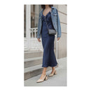 Sapato Scarpin Slingback Salto Bloco