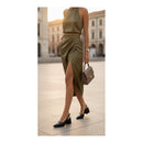 Sapato Scarpin Slingback Salto Bloco