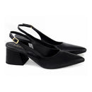 Sapato Scarpin Slingback Salto Bloco