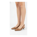 Sapato Scarpin Slingback Salto Kitten Heel