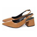 Sapato Scarpin Slingback Salto Bloco