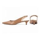 Sapato Scarpin Slingback Salto Kitten Heel