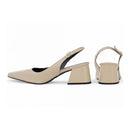 Sapato Scarpin Slingback Salto Bloco