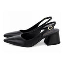 Sapato Scarpin Slingback Salto Bloco