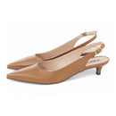 Sapato Scarpin Slingback Salto Kitten Heel