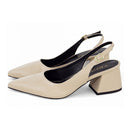 Sapato Scarpin Slingback Salto Bloco