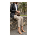 Sapato Scarpin Slingback Salto Kitten Heel
